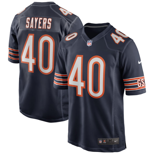 Gale Sayers Chicago Bears Game Retired Player Jersey - Navy