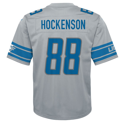 T.J. Hockenson Detroit Lions Youth Inverted Game Jersey - Silver