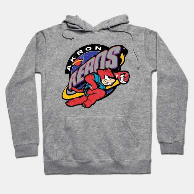 Akron Aeros Defunct Vintage Baseball Hoodie
