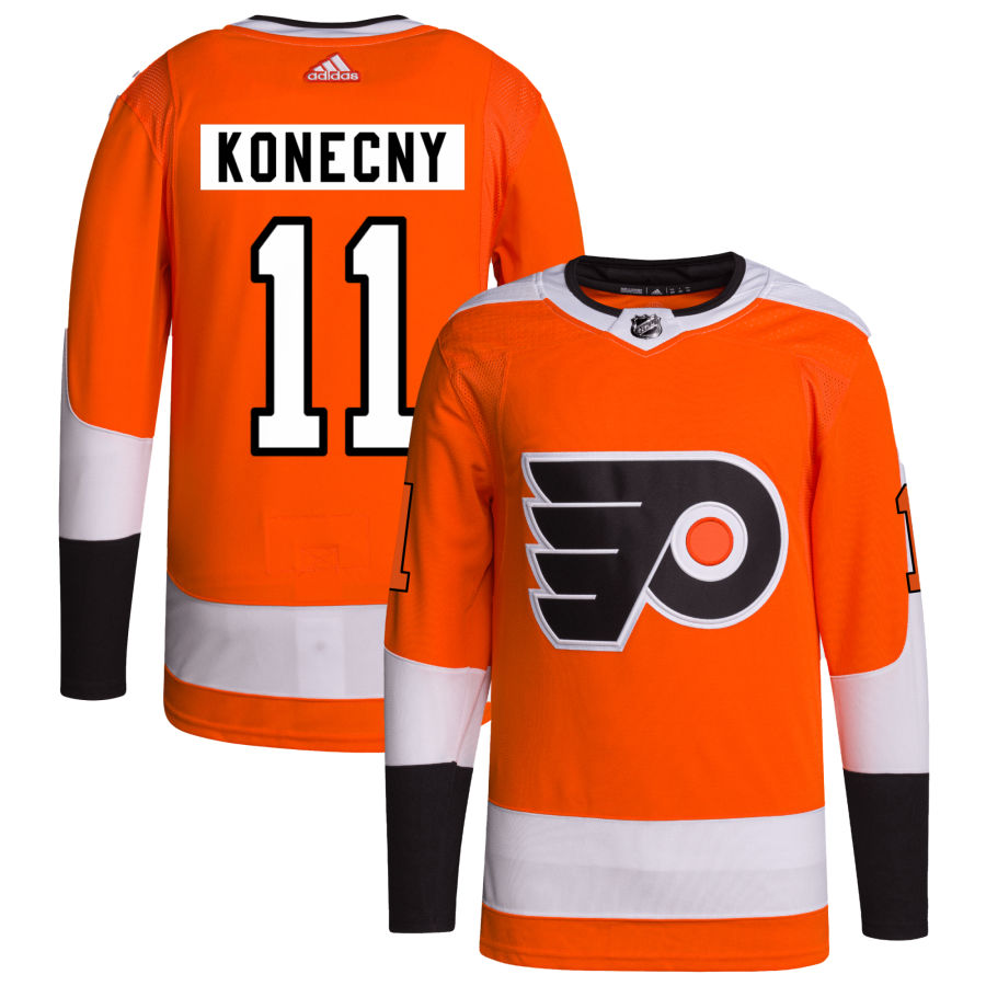 Travis Konecny Philadelphia Flyers Home Primegreen Authentic Pro Jersey - Orange