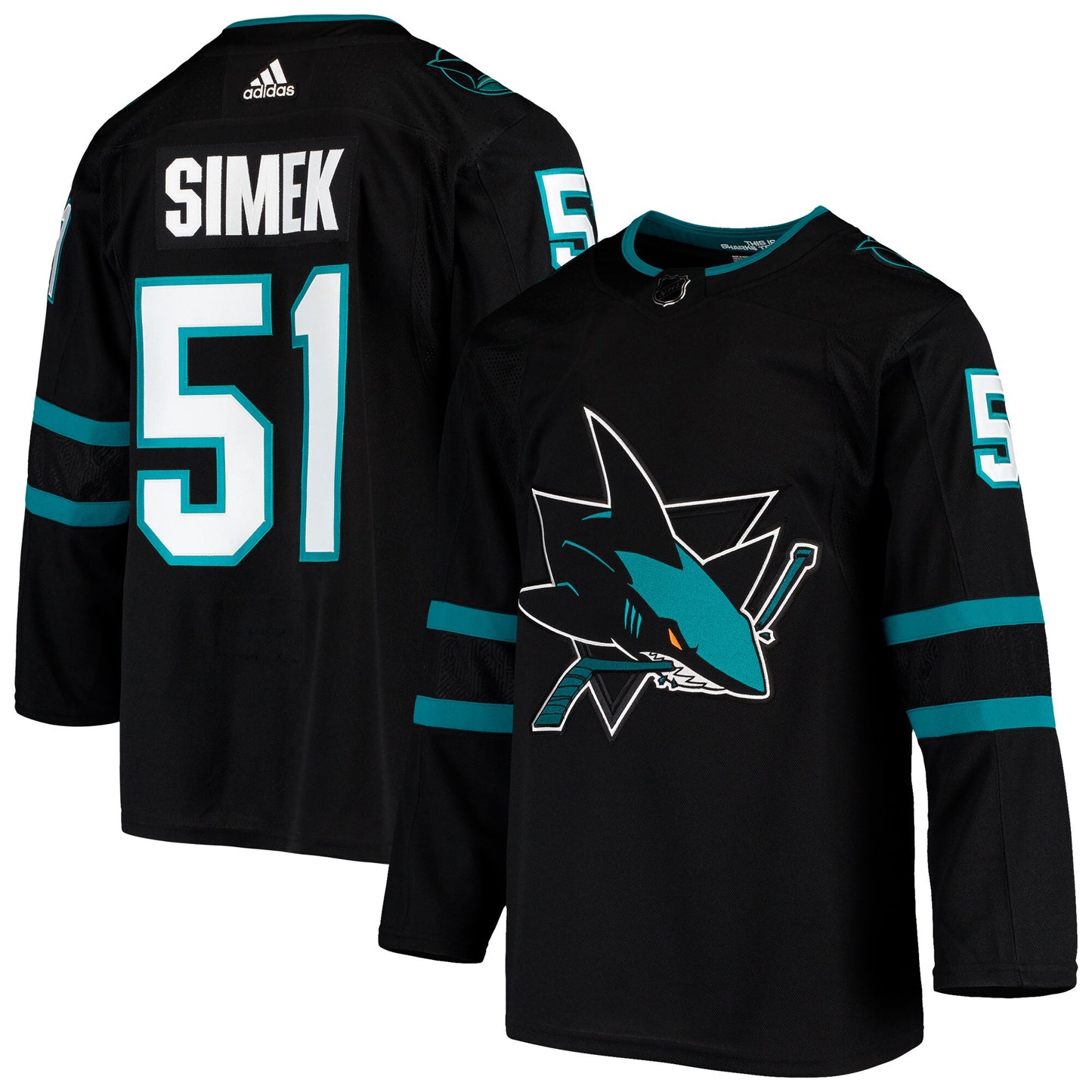 Radim Simek San Jose Sharks Alternate Authentic Jersey - Black