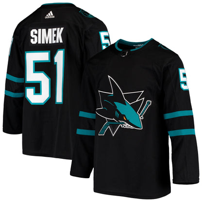 Radim Simek San Jose Sharks Alternate Authentic Jersey - Black