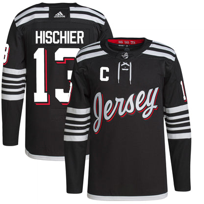 Nico Hischier New Jersey Devils 2021/22 Alternate Primegreen Authentic Pro Player Jersey - Black