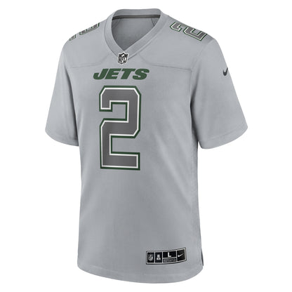 Zach Wilson New York Jets Atmosphere Fashion Game Jersey - Gray