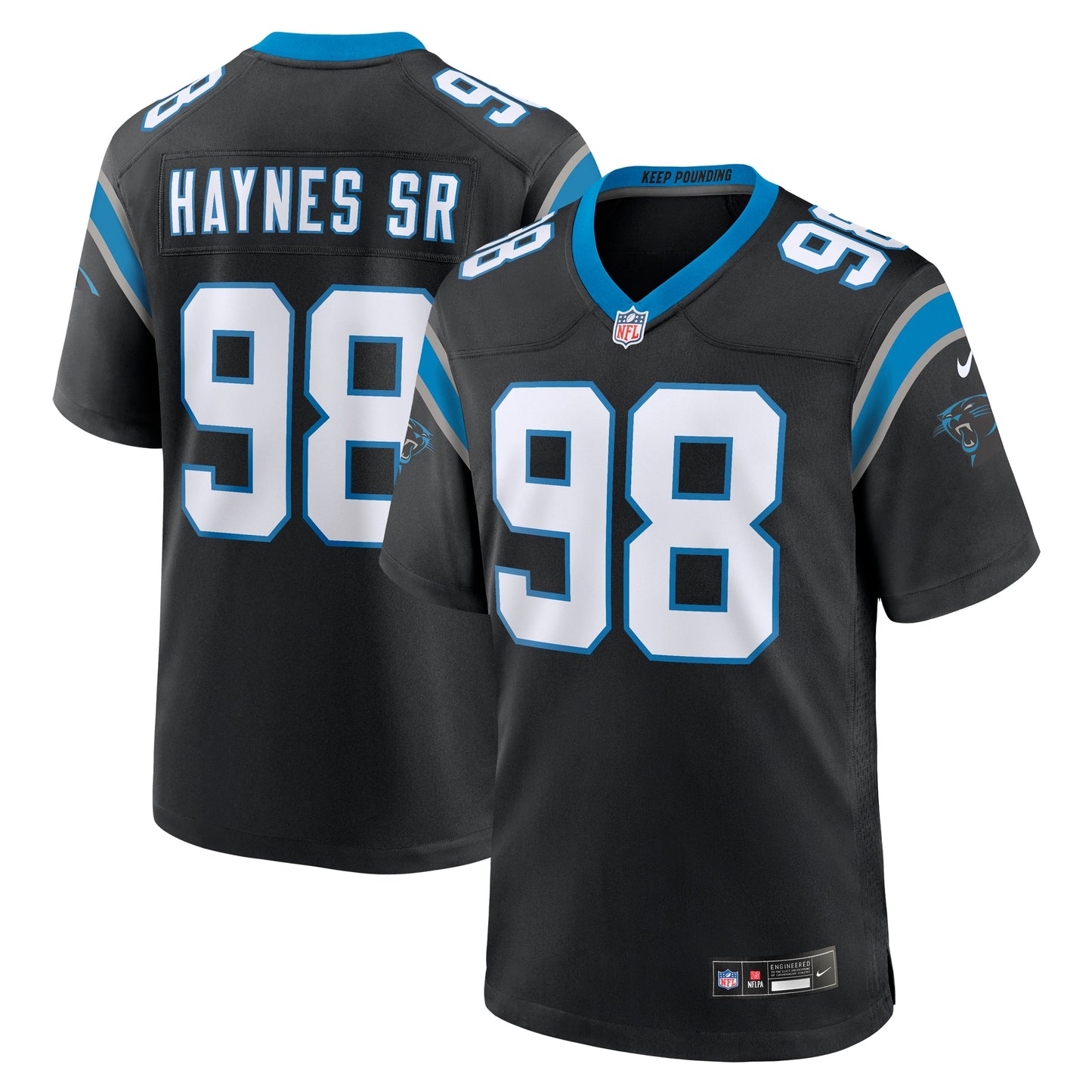 Marquis Haynes Sr. Carolina Panthers Team Game Jersey - Black
