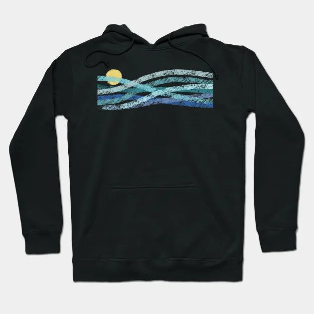 Sunset Wave Lines Hoodie
