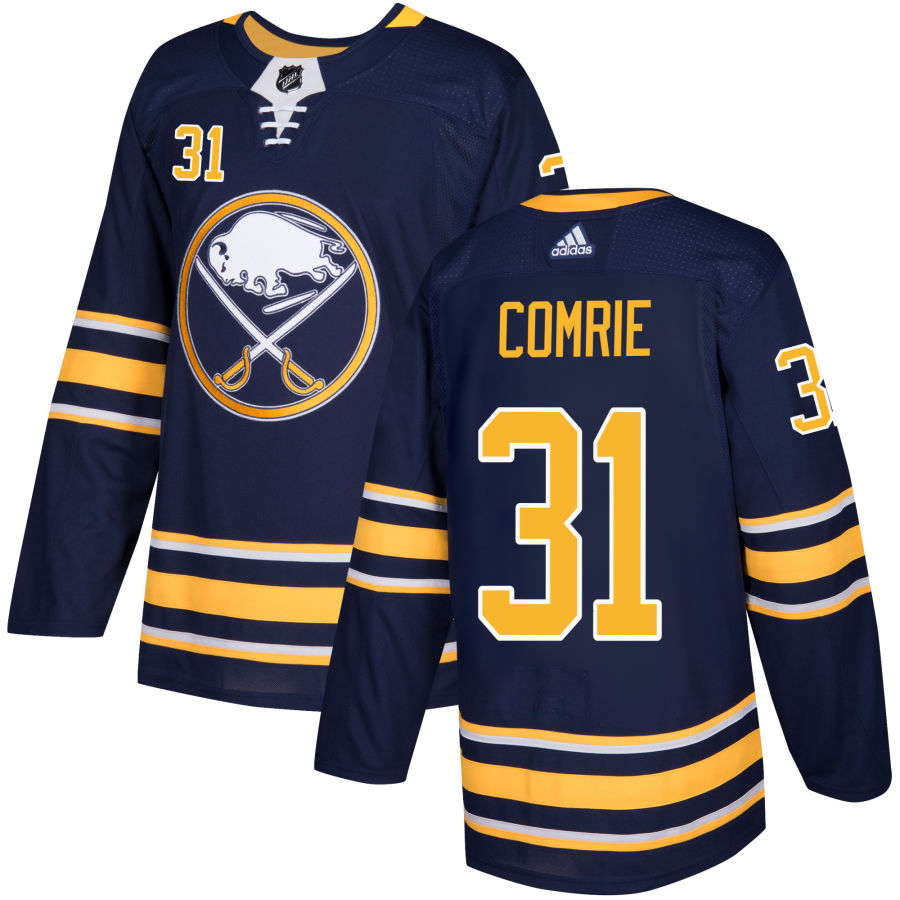 Eric Comrie Buffalo Sabres Authentic Jersey - Navy