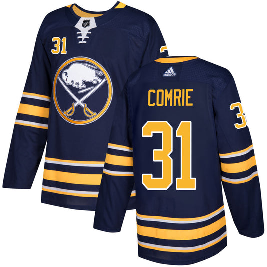 Eric Comrie Buffalo Sabres Authentic Jersey - Navy