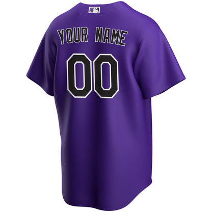 Colorado Rockies Alternate Replica Custom Jersey - Purple