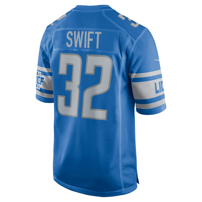 D'Andre Swift Detroit Lions Team Game Jersey - Blue
