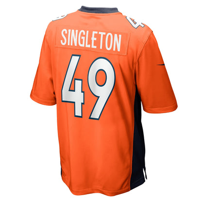 Alex Singleton Denver Broncos Game Player Jersey - Orange