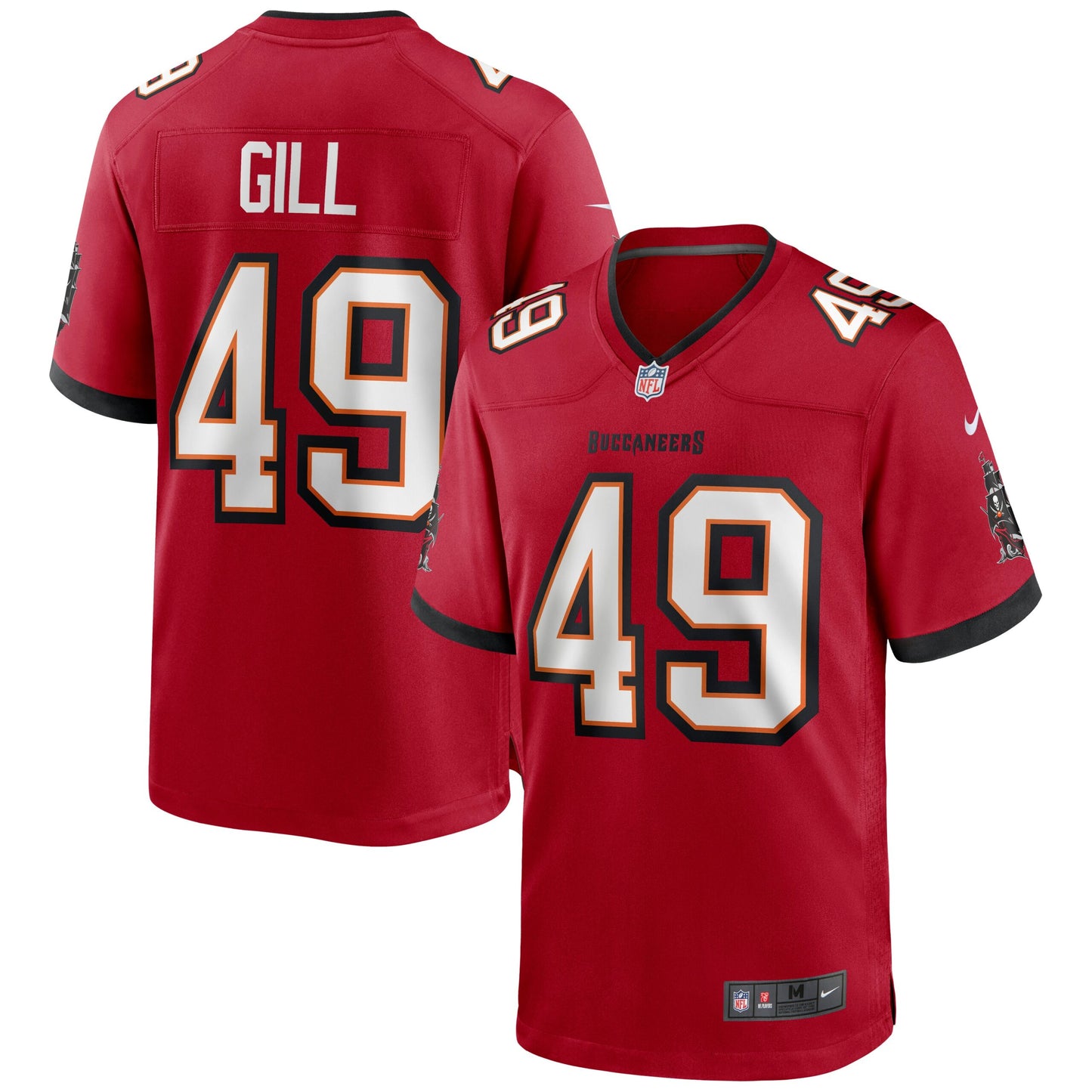 Cam Gill Tampa Bay Buccaneers Game Jersey - Red