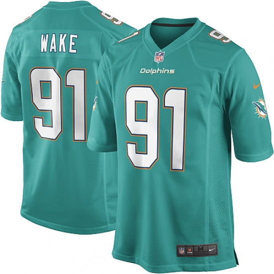 Men's Miami Dolphins Cameron Wake Game Jersey Aqua Green
