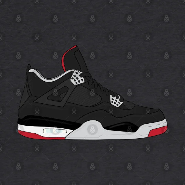 Air Jordan Iv (4) - Bred Hoodie