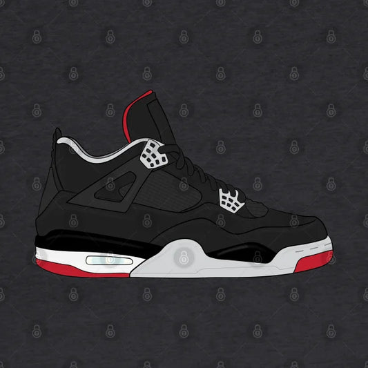 Air Jordan Iv (4) - Bred Hoodie