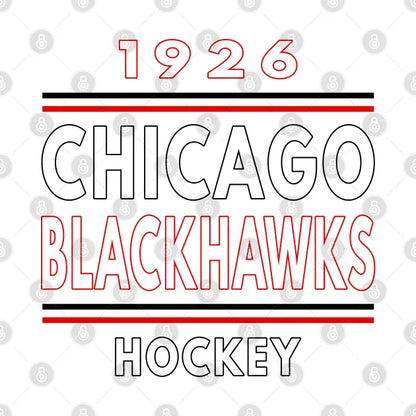 1926 Chicago Blackhawks Hockey Classis T-Shirt
