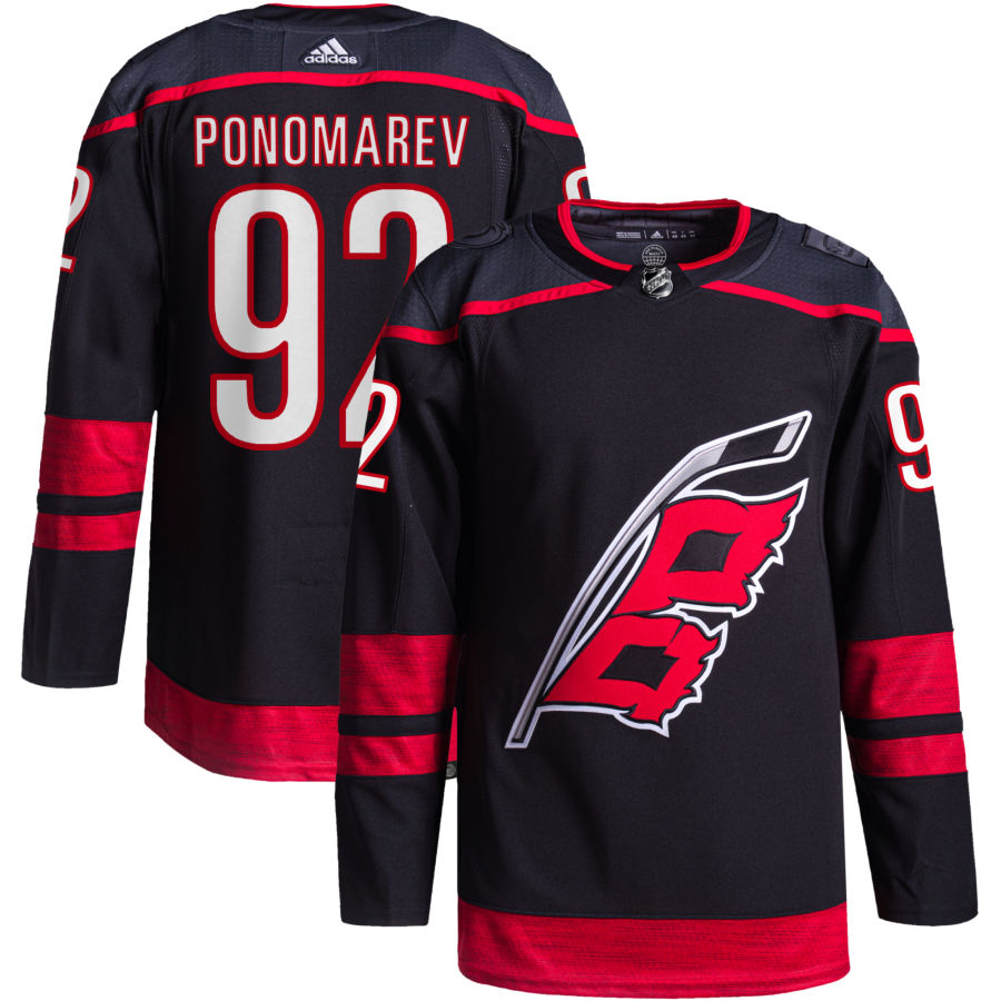 Vasiliy Ponomarev Carolina Hurricanes Alternate Primegreen Authentic Pro Jersey - Black