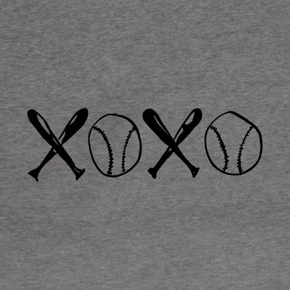 Xoxo, Crossed Baseball Bats And Baseballs Hoodie