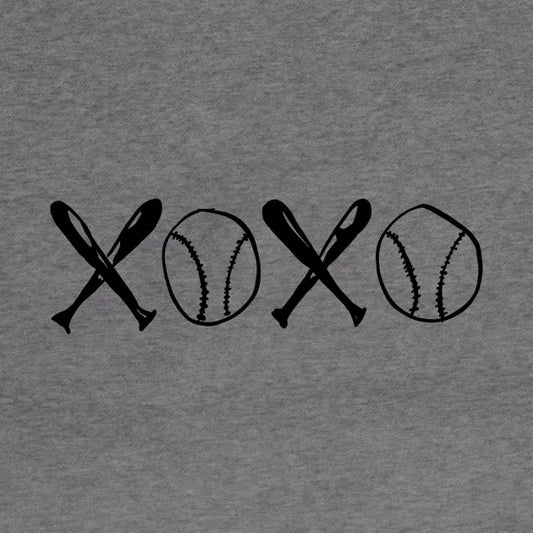 Xoxo, Crossed Baseball Bats And Baseballs Hoodie