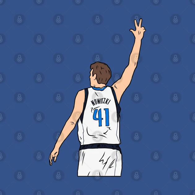 Dirk Nowitzki 3 Point Celebration T-Shirt