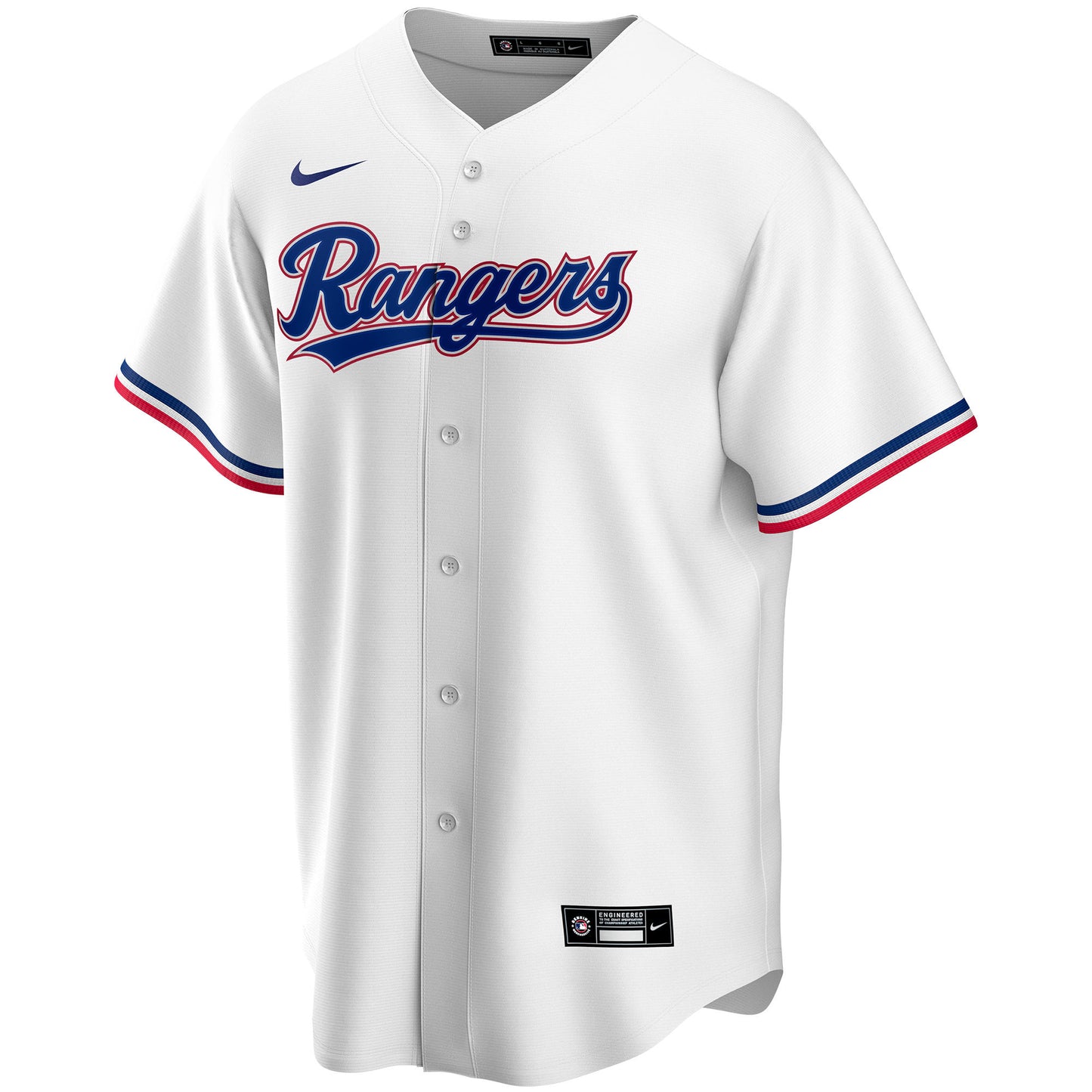 Texas Rangers Home Replica Custom Jersey - White