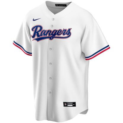 Texas Rangers Home Replica Custom Jersey - White