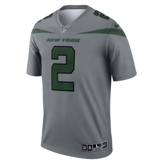 Zach Wilson New York Jets Inverted Legend Jersey - Gray