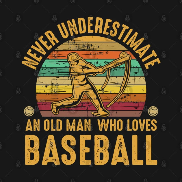 Funny Sarcastic Old Man Who Loves Baseball Fan Hoodie