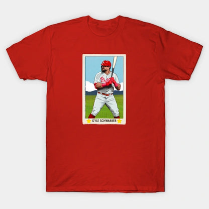 Kyle Schwarber Vintage Baseball Illustration T-Shirt
