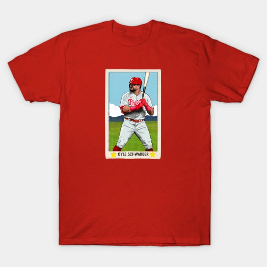 Kyle Schwarber Vintage Baseball Illustration T-Shirt