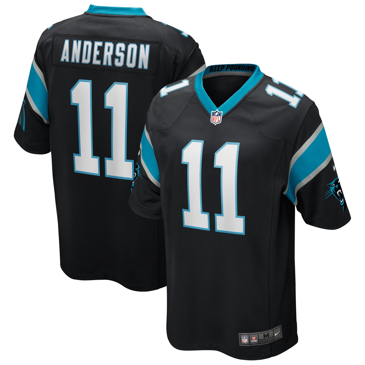 Robbie Anderson Carolina Panthers Game Player Jersey - Black