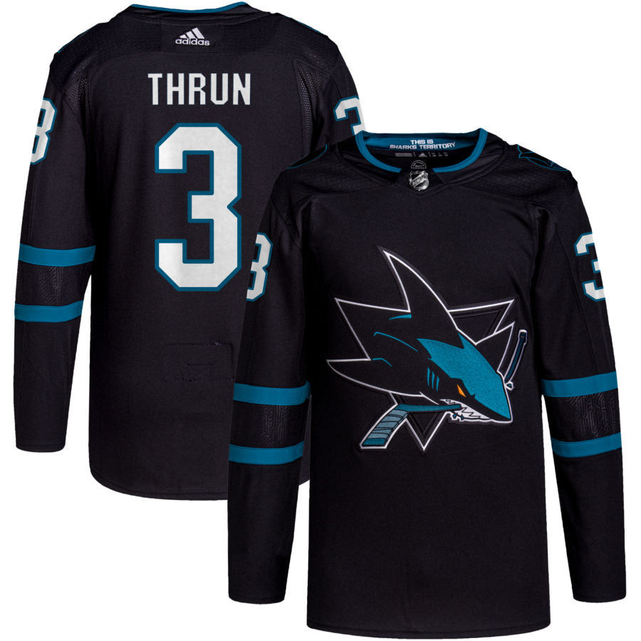 Henry Thrun San Jose Sharks Alternate Primegreen Authentic Pro Jersey - Black
