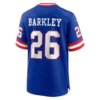 Men's New York Giants Saquon Barkley Classic Player Game Jersey Royal