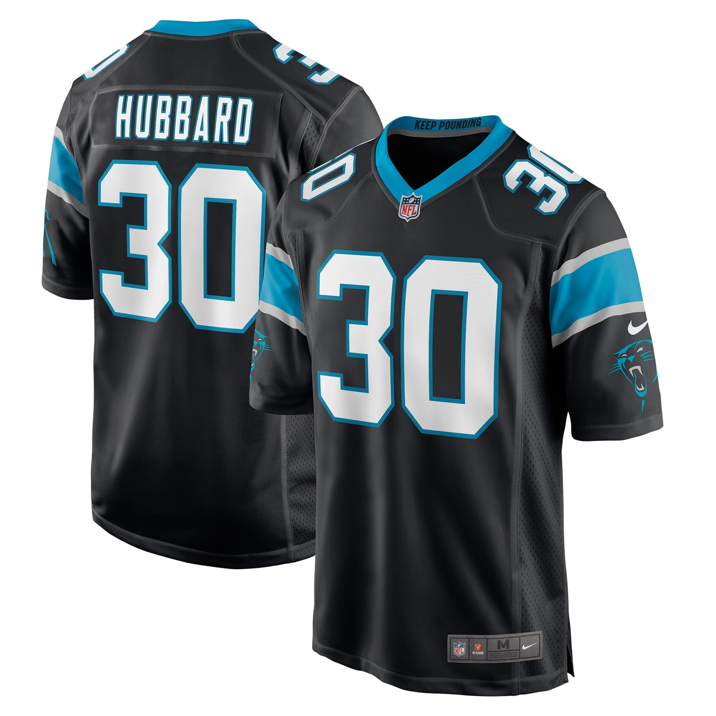 Chuba Hubbard Carolina Panthers Game Jersey - Black