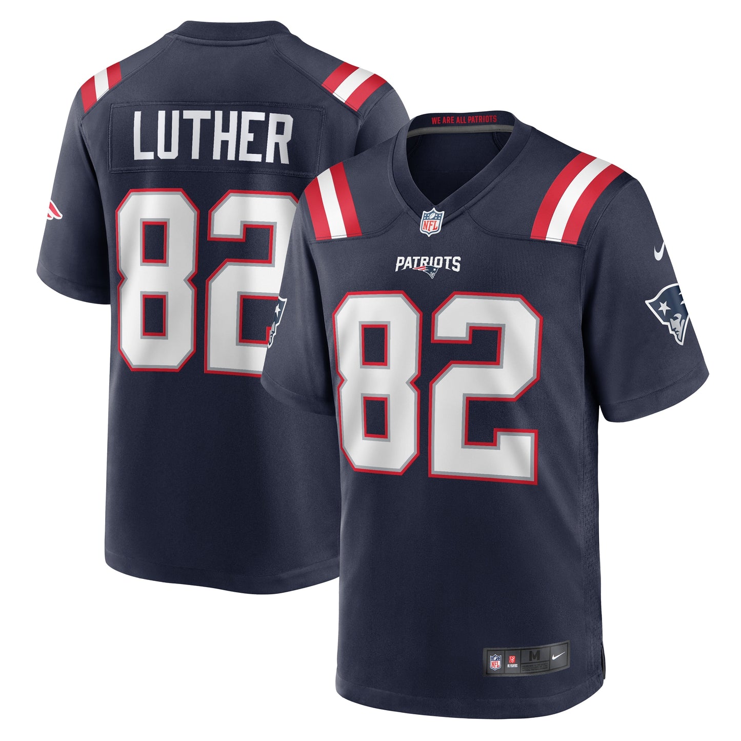 T.J. Luther New England Patriots Team Game Jersey - ?Navy