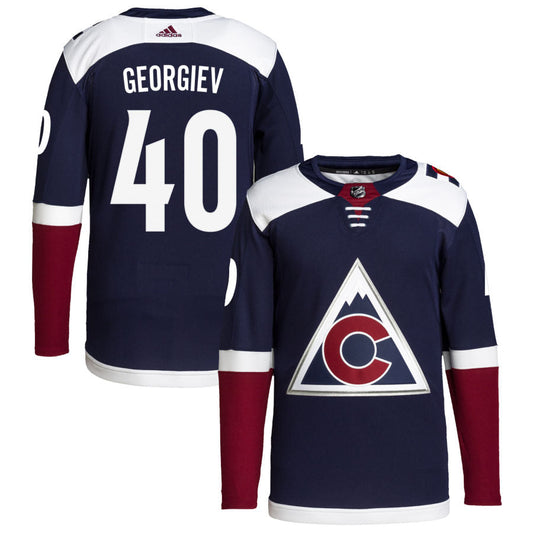 Alexandar Georgiev Colorado Avalanche 2018/19 Alternate Primegreen Authentic Pro Jersey - Navy