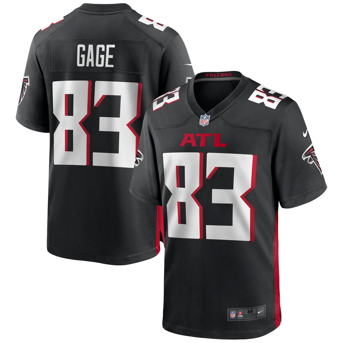 Russell Gage Atlanta Falcons Game Jersey - Black