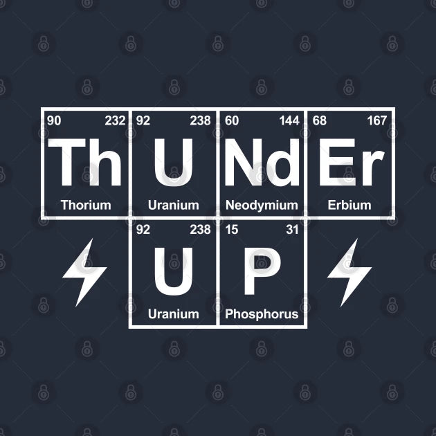 Thunder Up, Periodic Table - Navy T-Shirt