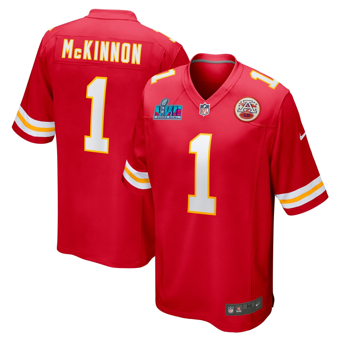 Jerick McKinnon Kansas City Chiefs Super Bowl LVII Patch Game Jersey - Red