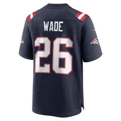 Shaun Wade New England Patriots Game Jersey - Navy