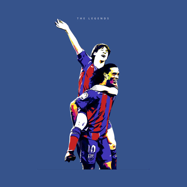Ronaldinho And Lionel Messi Iconic Pop Art T-Shirt