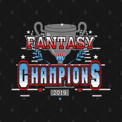 Fantasy Football League Ffl Champions 2019 T-Shirt