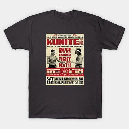 Bloodsport Poster Kumite Frank Dux Vs Chong Li T-Shirt