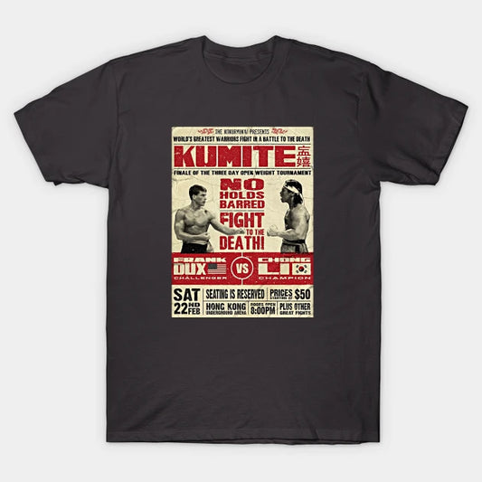 Bloodsport Poster Kumite Frank Dux Vs Chong Li T-Shirt