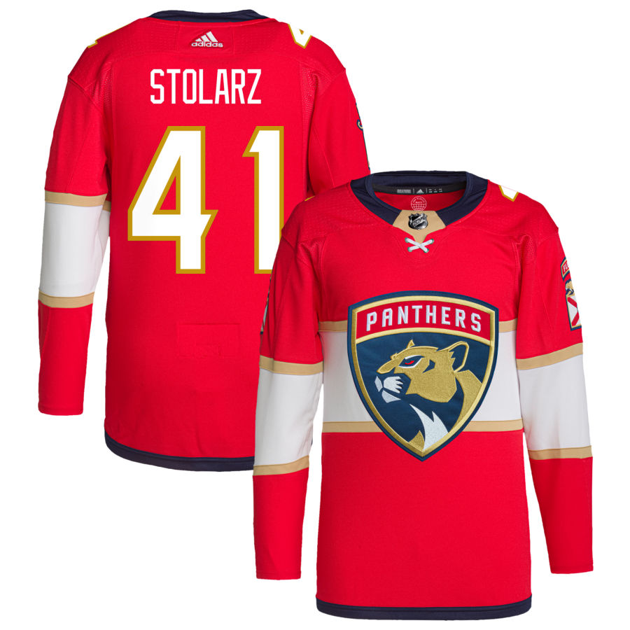 Anthony Stolarz Florida Panthers Home Primegreen Authentic Pro Jersey - Red