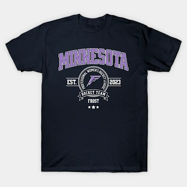 Minnesota Frost Hockey Team Retro Logo T-Shirt
