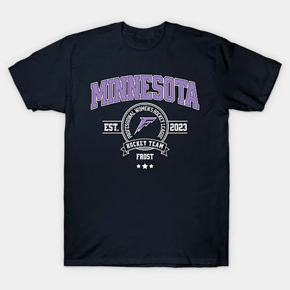 Minnesota Frost Hockey Team Retro Logo T-Shirt