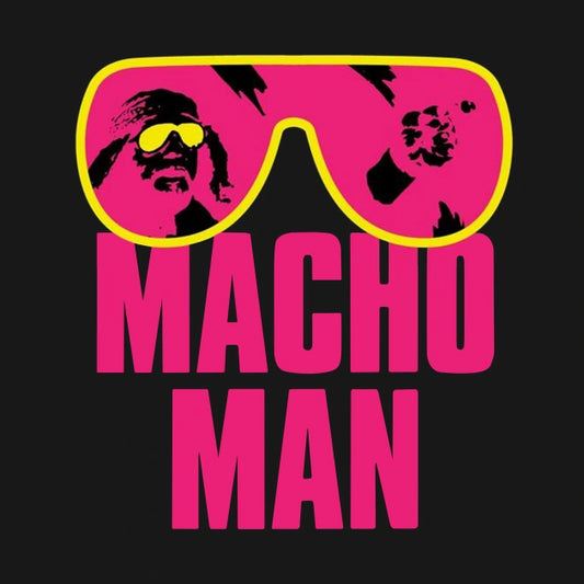 Official Band Shirts Macho Man Ooold School Neon Purple Heather Adult T-Shirt