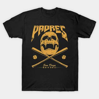 Padres Baseball Vintage Skull T-Shirt