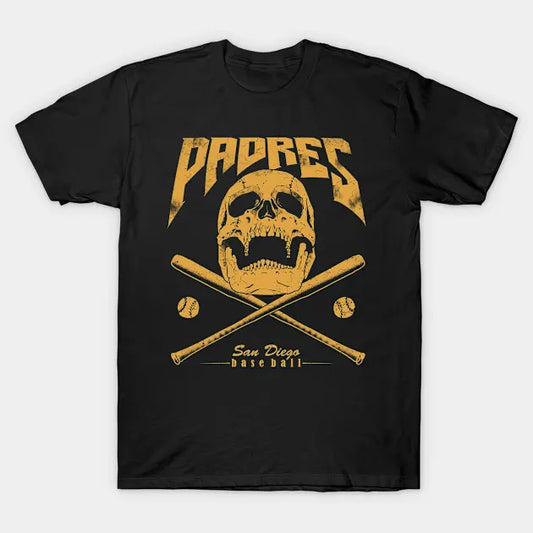 Padres Baseball Vintage Skull T-Shirt